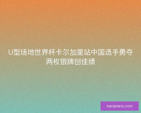 U型场地世界杯卡尔加里站中国选手勇夺两枚银牌创佳绩